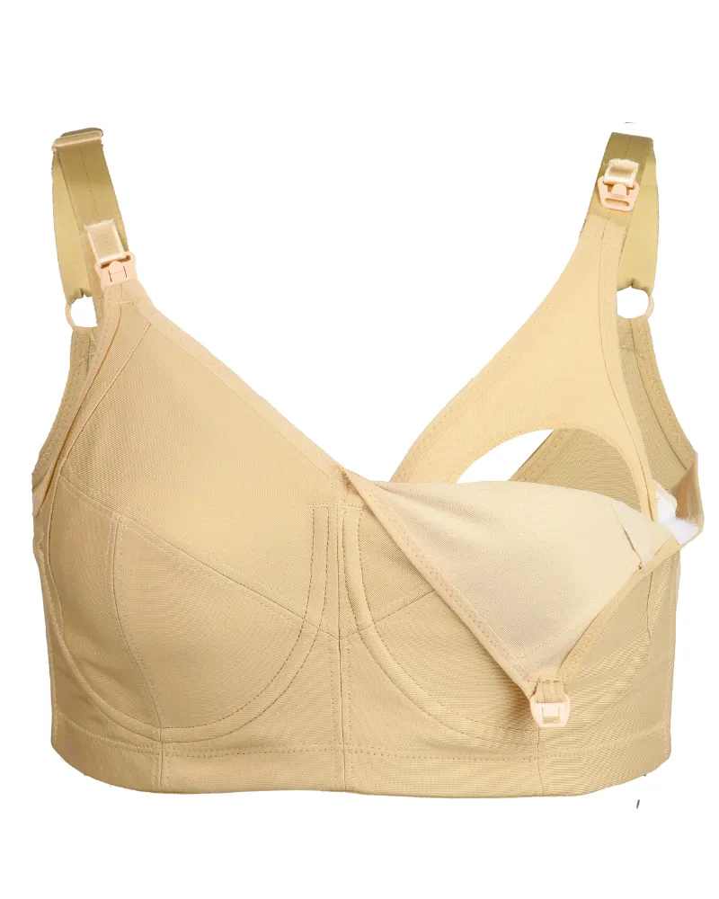 Abergele Nude Shapermint Minimizer Nursing Underwire Bra