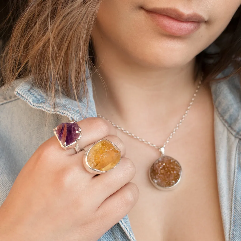 Agate Druzy Necklace