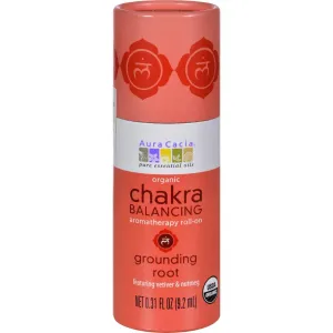 Aura Cacia Organic Chakra Balancing Aromatherapy Roll-on - Grounding Root - .31 Oz