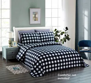 Belle Haven 6 Piece Sheet Set Bedding Set Black/White Checkered