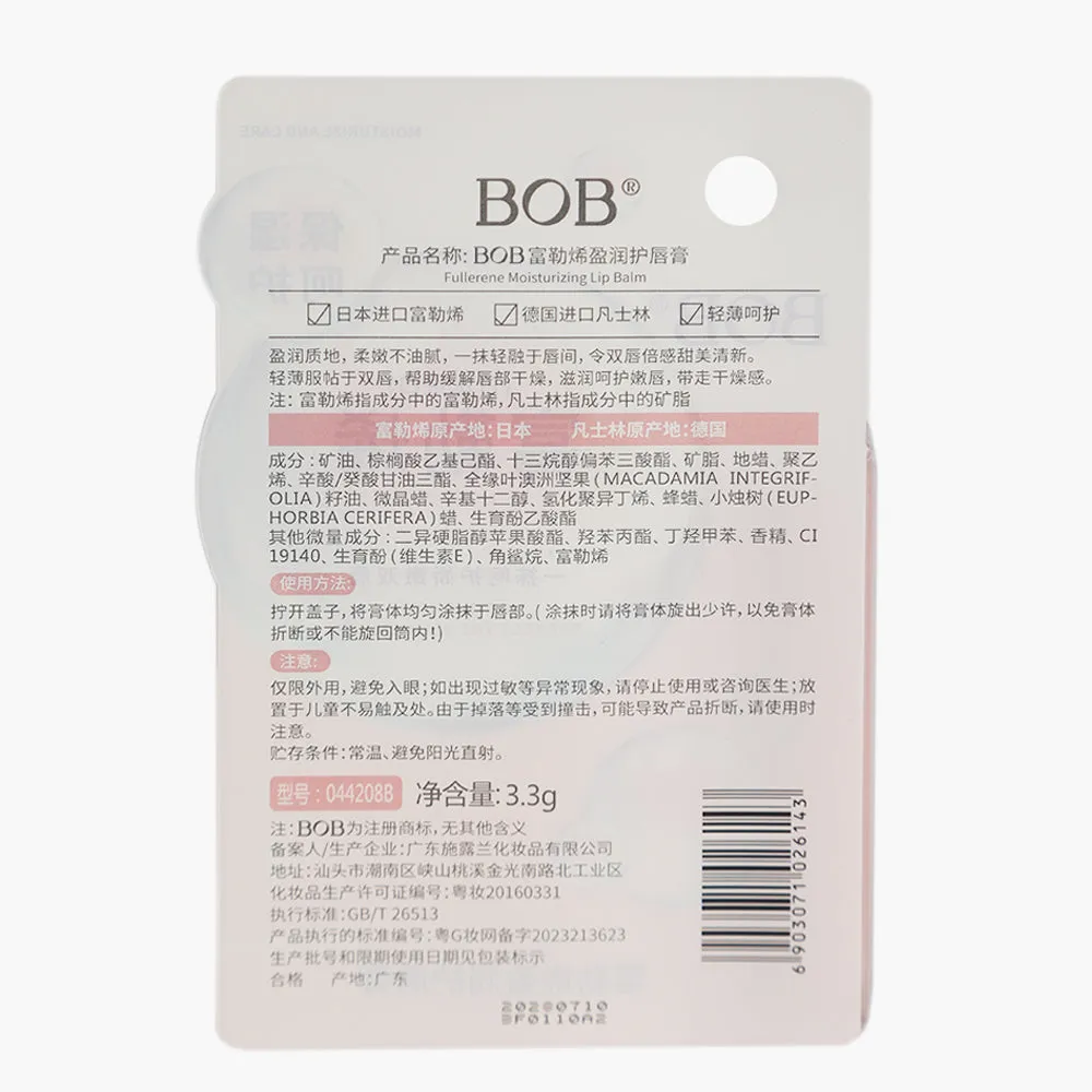 Bob Moisturizing & Care Lip Balm - Light Pink