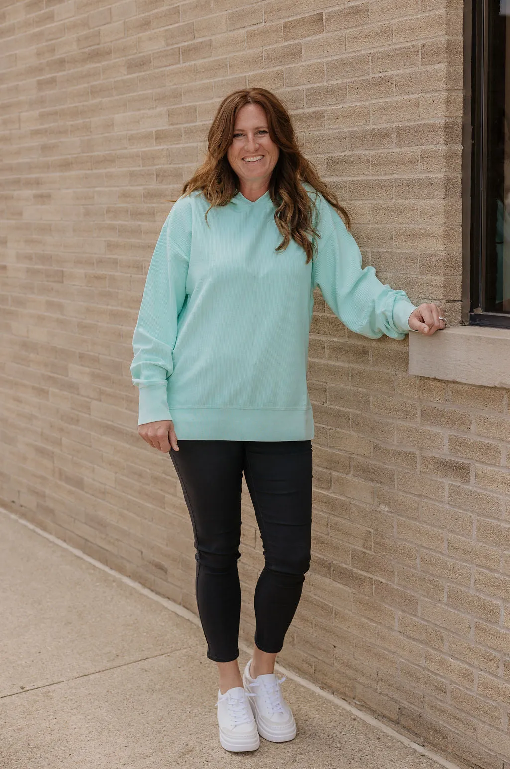 BRAYLEE RIBBED HOOODED SWEATSHIRTS 3 COLOR OPTIONS