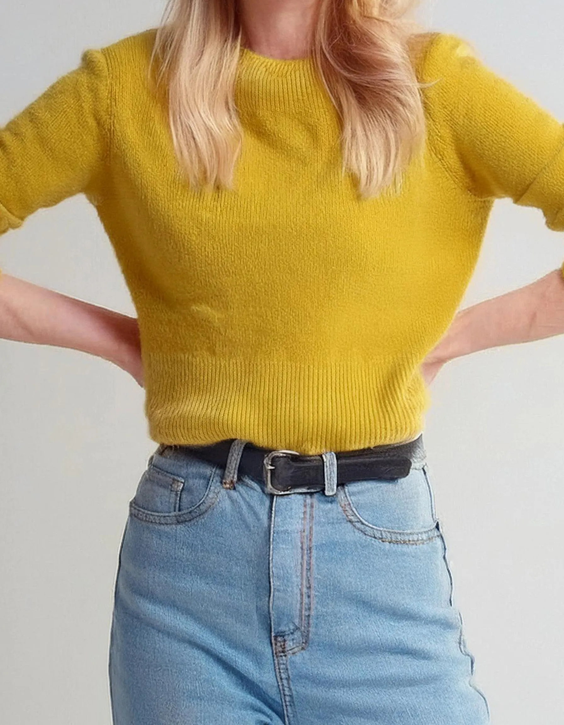 Bright Yellow Crewneck Sweater