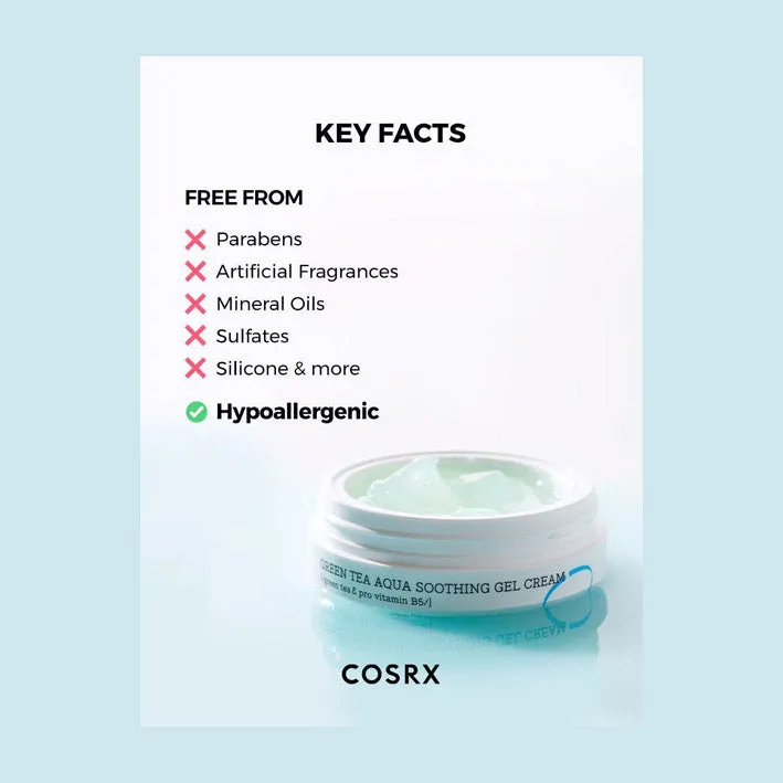 Cosrx Green Tea Aqua Soothing Gel Cream 50g