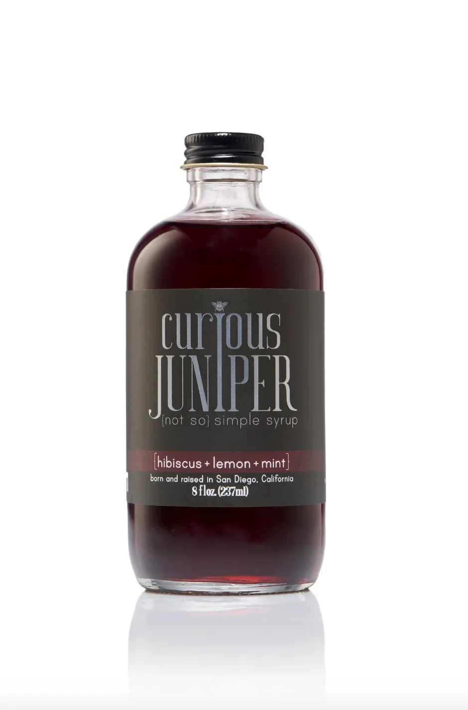 Curious Juniper - Natural Simple Syrup - Hibiscus Lemon Mint