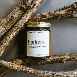 Embers Scented Candle - 7oz Amber Jar