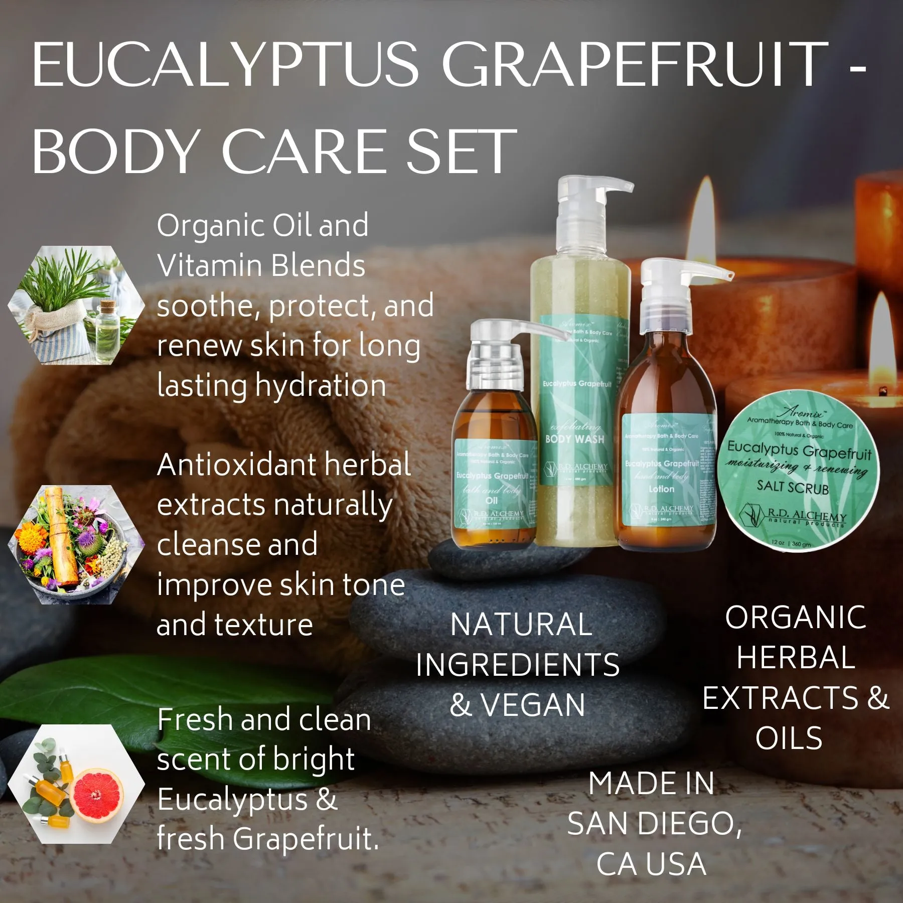 Eucalyptus Grapefruit Body Care Set