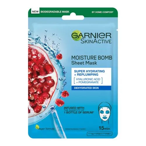 Garnier Moisture Bomb Pomegranate Hydrating Mask, 28g (N)