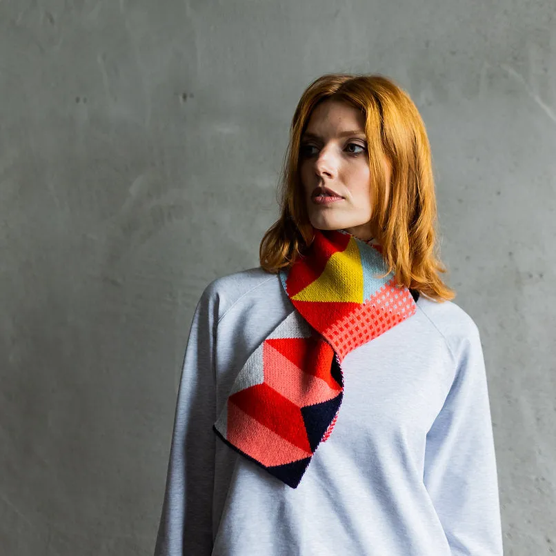 Geometrical Scarf - Playground Collection - Red