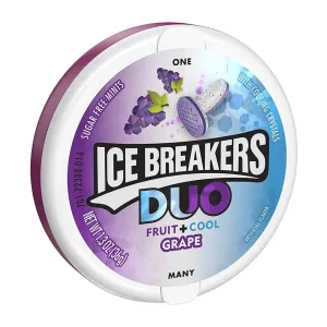 Ice Breakers Duo Grape Sugar Free Mints 1.3oz