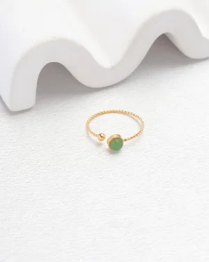 Ivy Green Aventurine Gold Ring