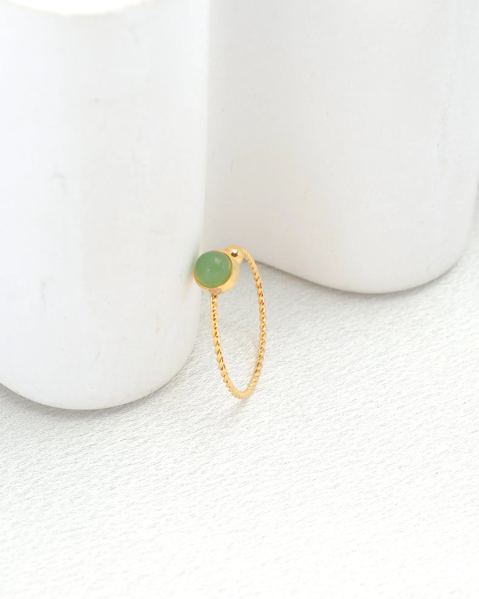 Ivy Green Aventurine Gold Ring