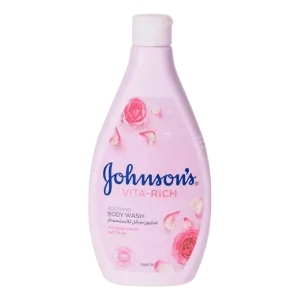 JOHNSONS VITA-RICH ROSE WATER BODY WASH 400ML