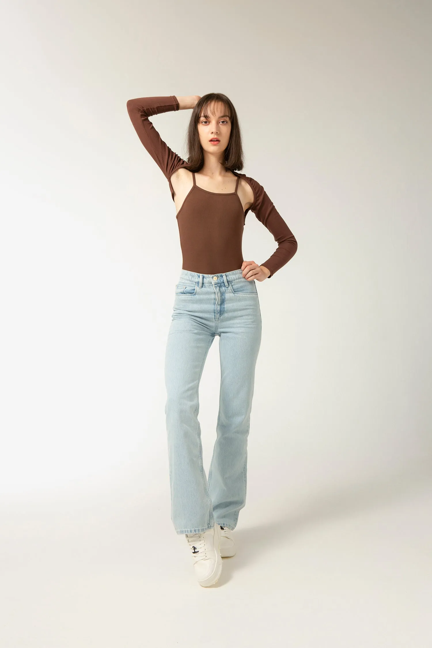 LUV Cardigan - Mocha (Cropped)