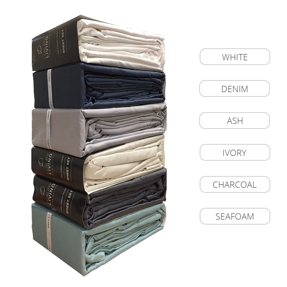 Luxury Living 1000TC Cotton Rich Blended Sheet Sets