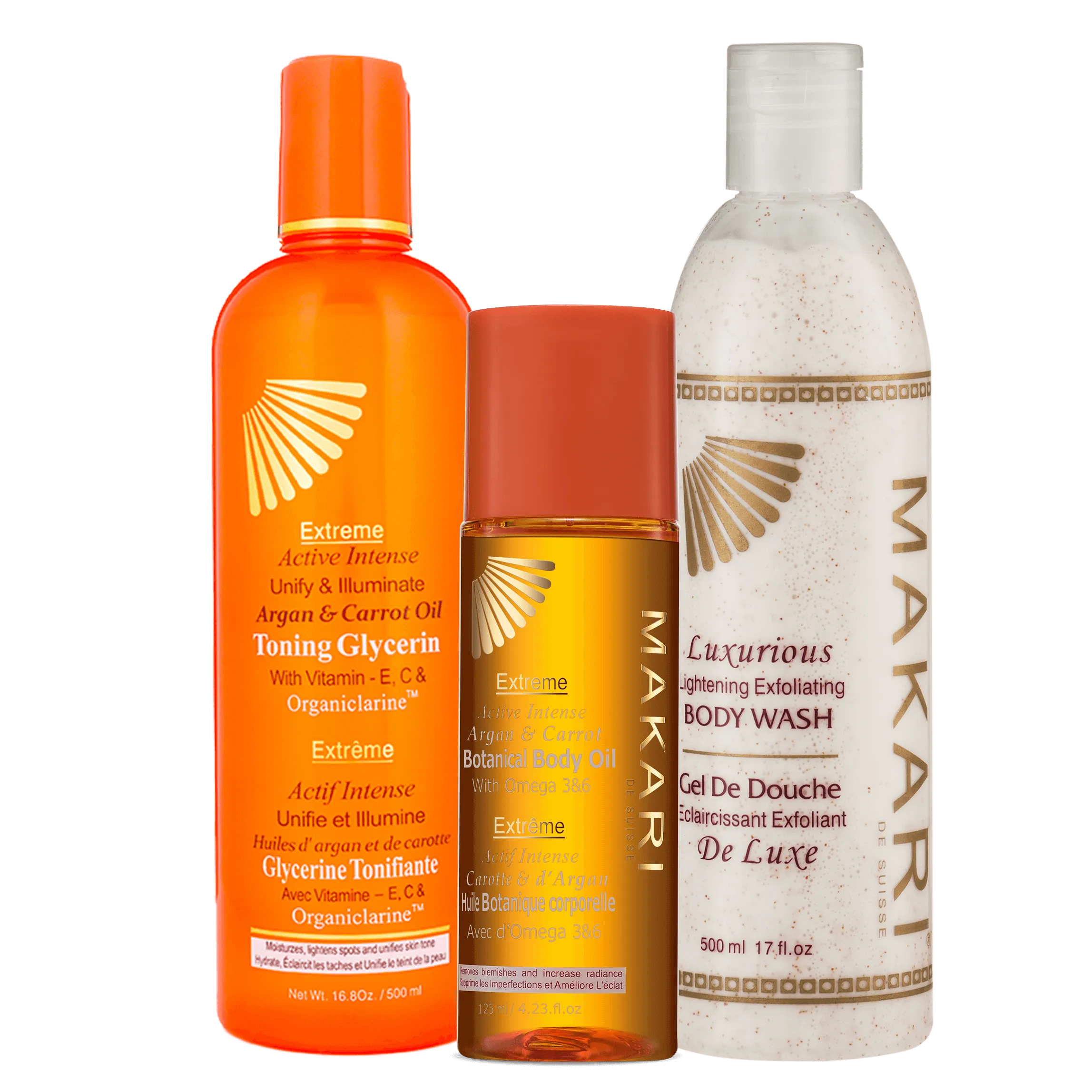 Makari Body Radiance Kit (3 pc set)