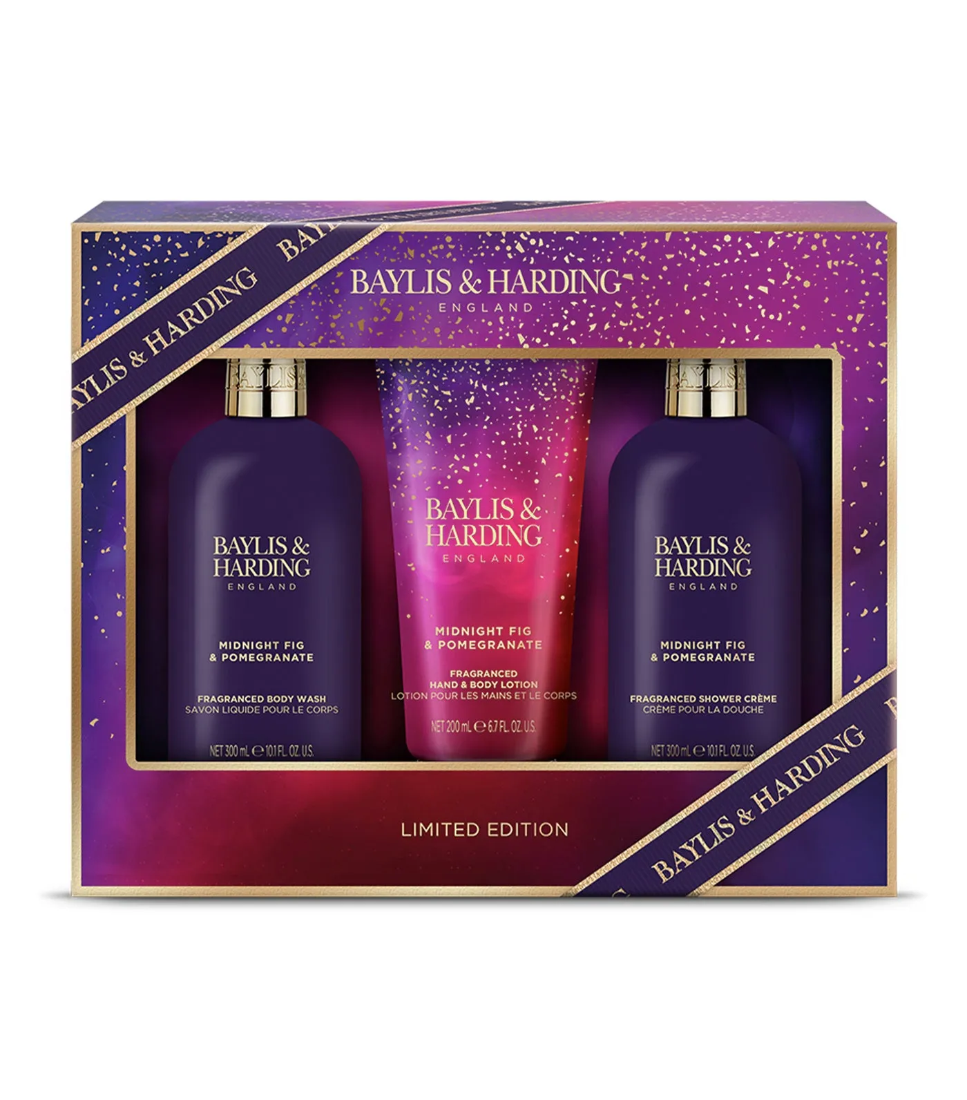 Midnight Fig & Pomegranate Luxury Bathing Essentials Gift Set