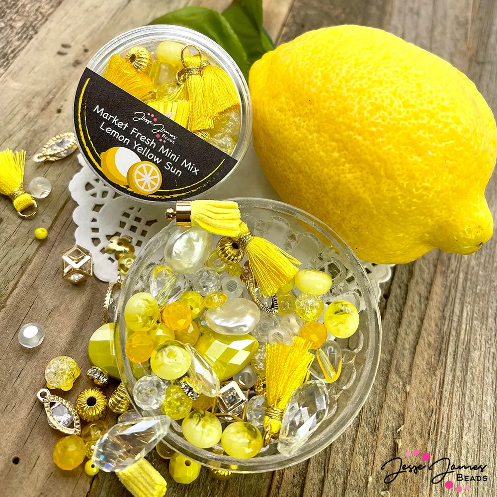 Mini Bead Mix in Lemon Yellow Sun