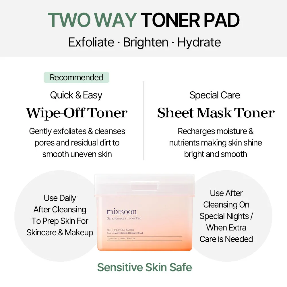 mixsoon Galactomyces Toner Pad