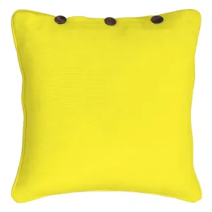 RANS London Yellow with button 43X43cm Cushion Cover