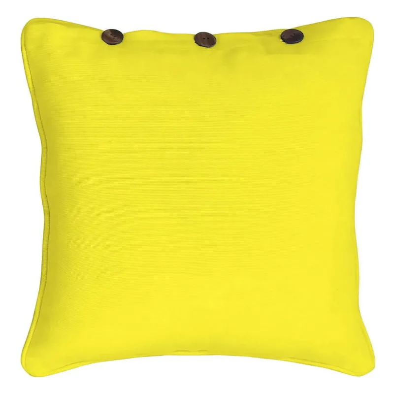 RANS London Yellow with button 43X43cm Cushion Cover