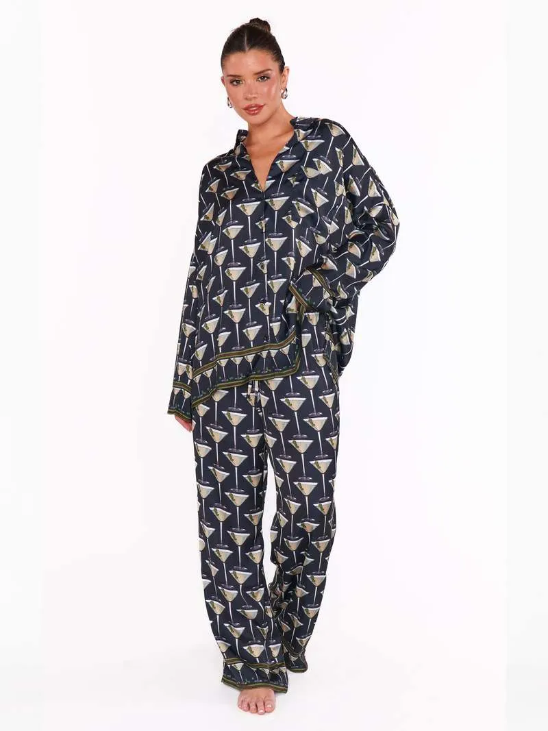 SHOW ME YOUR MUMU OVERSLEPT PJ SET - DIRTY MARTINI SILKY