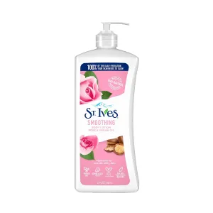 St. Ives Smoothing Hand & Body Lotion for Dry Skin Rose and Argan Oil Made with 100% Natural Moisturizers 21 oz - 07704300203