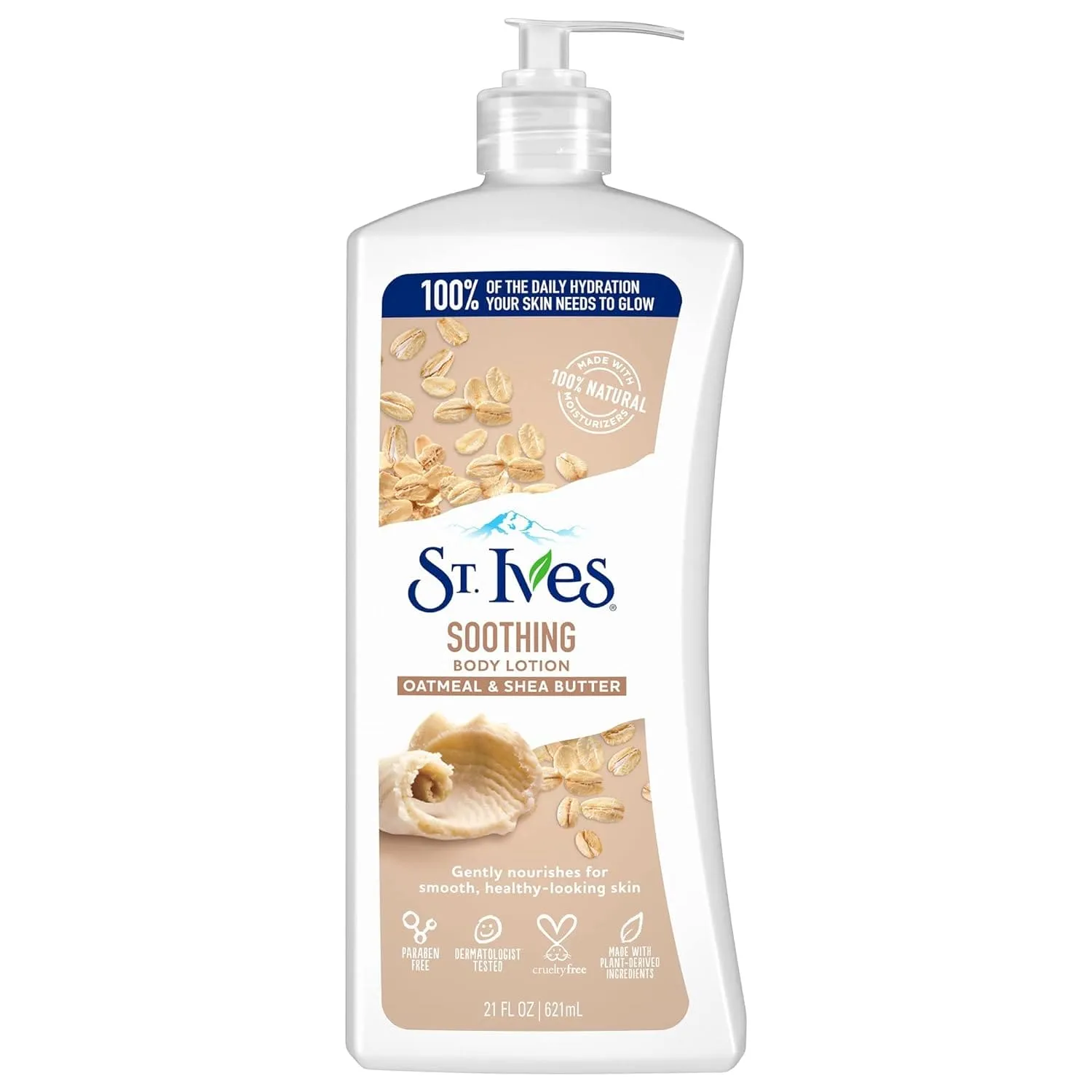 St. Ives Smoothing Hand & Body Lotion for Dry Skin Rose and Argan Oil Made with 100% Natural Moisturizers 21 oz - 07704300203