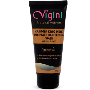 Vigini Hammer King Intimate Lightening Whitening Brightening Deodrant Gel Wash Men 100g